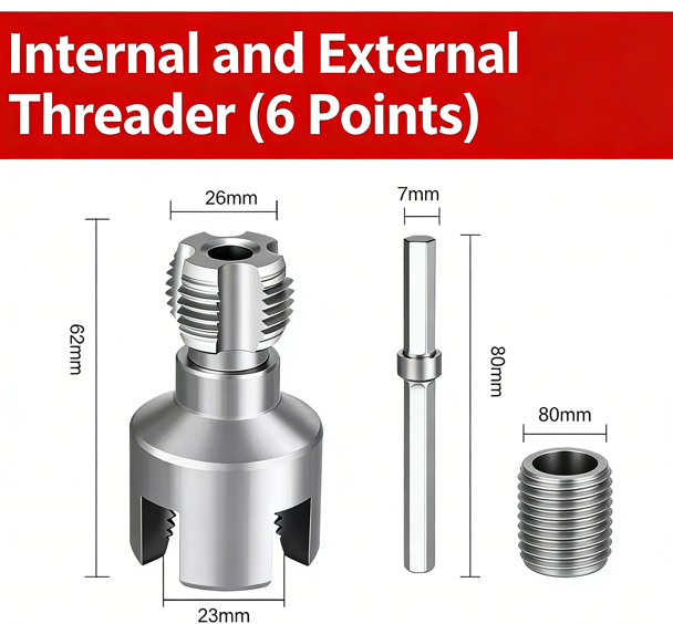 𝐑𝐄𝐁𝐘𝐈𝐏𝐎® 🔥Integrated Internal & External Pipe Threading Tool