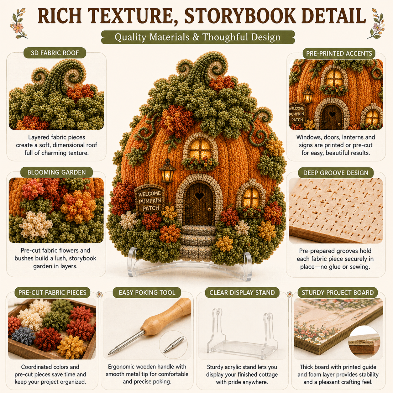 Toaimer® 3D Story Cottage Craft Kit