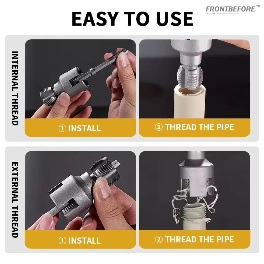 𝐑𝐄𝐁𝐘𝐈𝐏𝐎® 🔥Integrated Internal & External Pipe Threading Tool