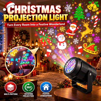 🎄 REBYIPO® Mini Christmas Projection Light — 16 Festive Patterns ✨ Wide-Area Display | 70% OFF Today 🎁