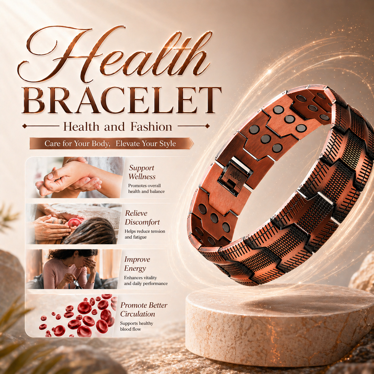 🔥Oneswear® Today's Limited-Time Special: 90% Off-Magnetic Wellness Bracelet