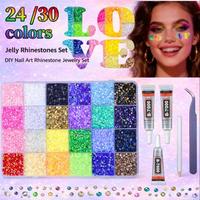 24-Color Jelly Rhinestones Set (3mm—24000 pcs)