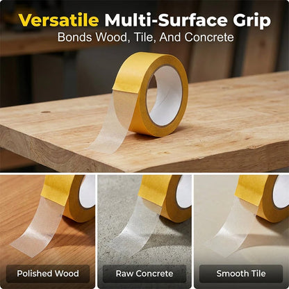 🧷 SVOZK® High-Tack Double-Sided Fabric Mesh Tape – Heavy-Duty & Residue-Free