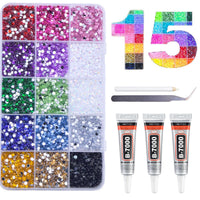 15-Color AB Rhinestones Set (3mm—18000 pcs)