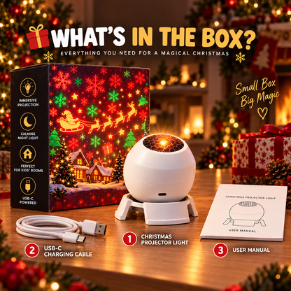 ✨ REBYIPO® Christmas Projection Light — USB-Powered Holiday Magic for Rooms & Ceilings 🎄