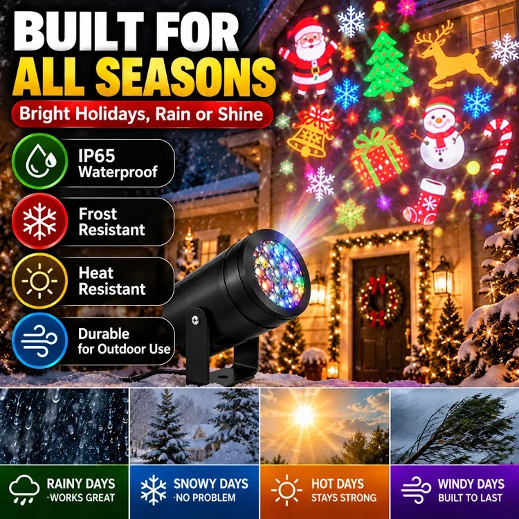 🎄 REBYIPO® Mini Christmas Projection Light — 16 Festive Patterns ✨ Wide-Area Display | 70% OFF Today 🎁