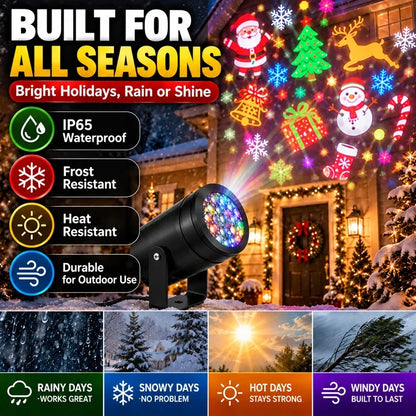 🎄 REBYIPO® Mini Christmas Projection Light — 16 Festive Patterns ✨ Wide-Area Display | 70% OFF Today 🎁