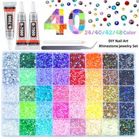 40-Color Jelly Rhinestones Set (3mm—32000 pcs)