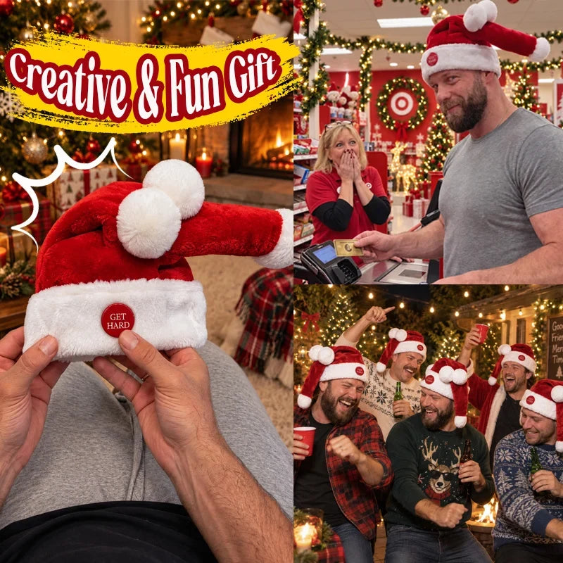 💥 Last Day 50% OFF | Baicloud® Singing & Dancing Santa Hat 🎅 – Music, Motion & Christmas Party Fun