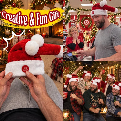 💥 Last Day 50% OFF | Baicloud® Singing & Dancing Santa Hat 🎅 – Music, Motion & Christmas Party Fun