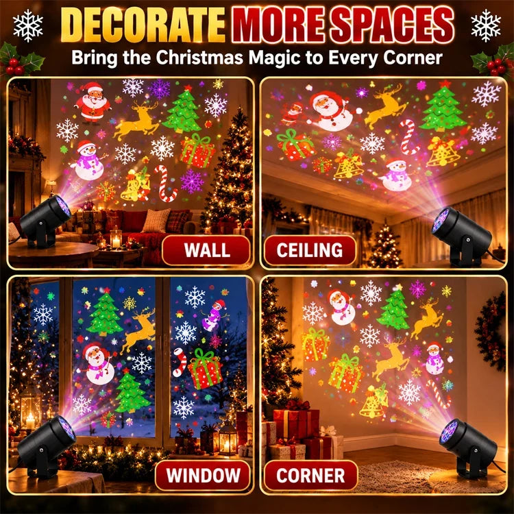 🎄 REBYIPO® Mini Christmas Projection Light — 16 Festive Patterns ✨ Wide-Area Display | 70% OFF Today 🎁