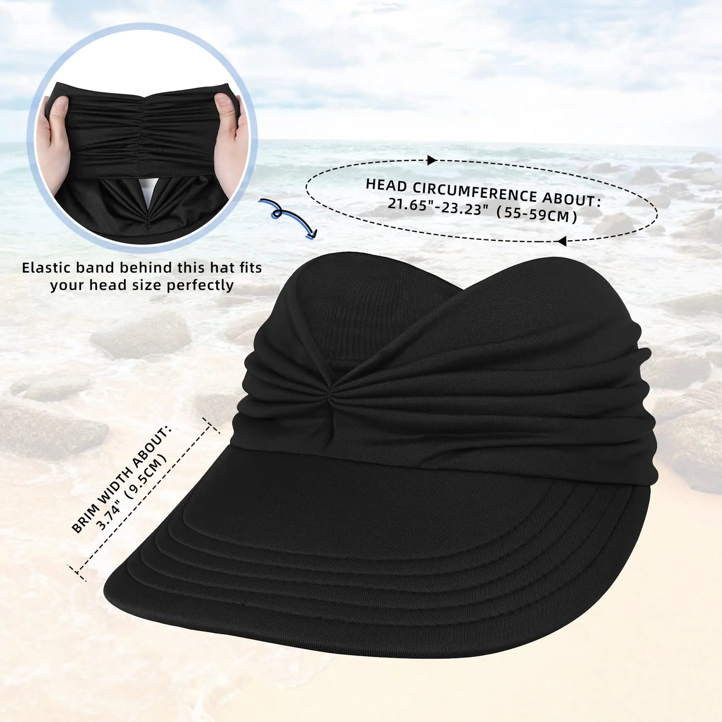 🎉 Congratulations! 🔥 Get 30% OFF Your 2nd BQODQO® Women’s UPF 50+ UV Protection Sun Visor Hat! 🎁
