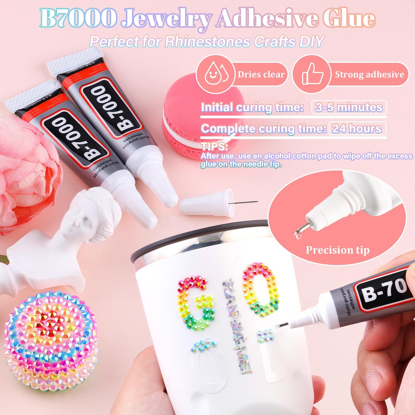 💎32,000Pcs 3mm High-Quality Resin Rhinestones for Crafts with Tweezers & Glue, Non-Hotfix Flatback Gems for Nail Art, Clothing, Tumblers, DIY Decorations