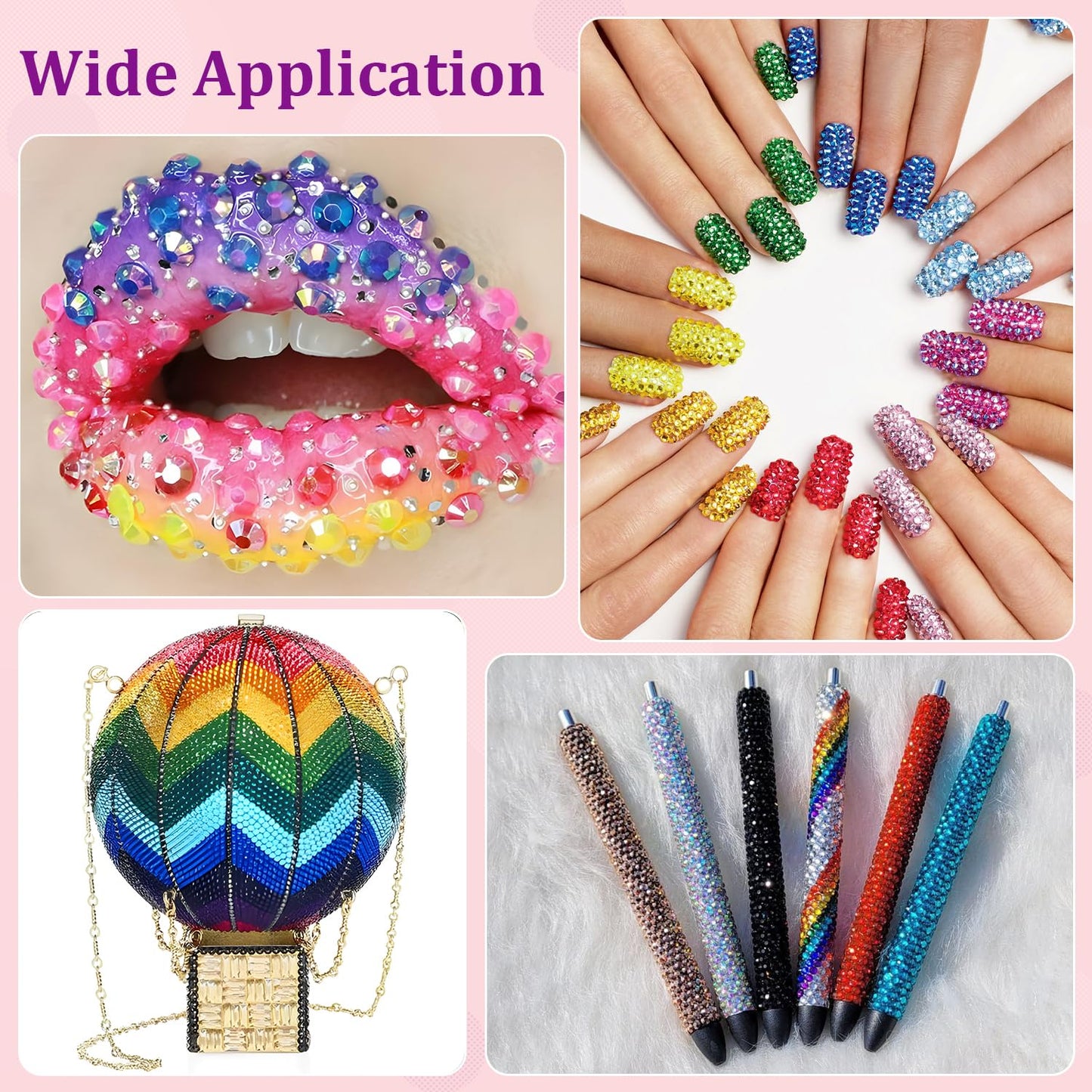 💎32,000Pcs 3mm High-Quality Resin Rhinestones for Crafts with Tweezers & Glue, Non-Hotfix Flatback Gems for Nail Art, Clothing, Tumblers, DIY Decorations