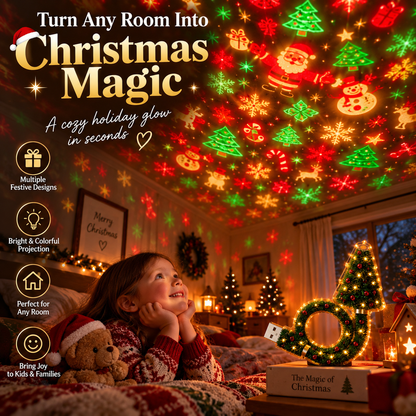 💥Last day 50% off 丨REBYIPO® Turn Any Room Into Christmas Magic | USB Projection Light with 6+ Festive Designs🎄