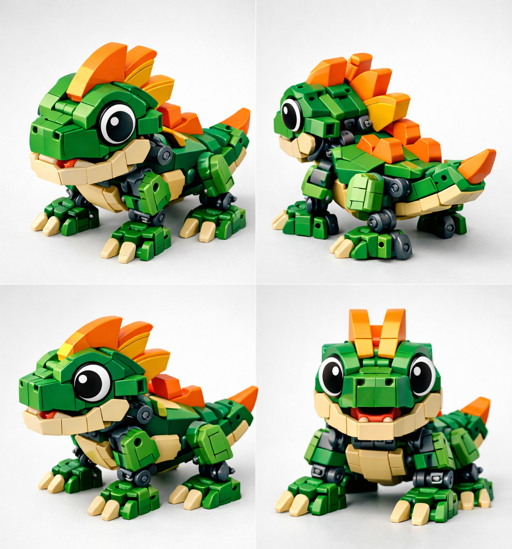 DINO Building Block Set — Cute Spiky Dino (540 PCS, Ages 6+)