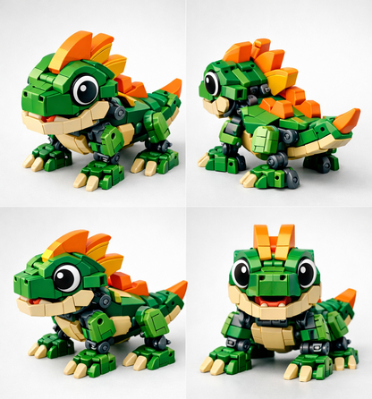 DINO Building Block Set — Cute Spiky Dino (540 PCS, Ages 6+)