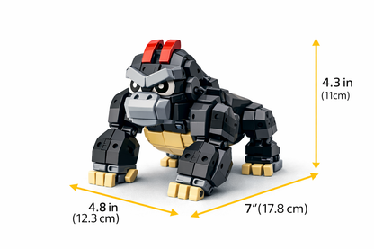 Gorilla Building Block Set — Poseable “Mighty Strength” Model (318 PCS, Ages 8+)