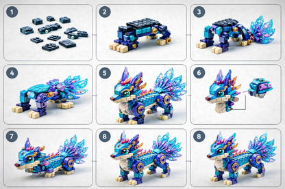 Aurora Prism Fox — Enchanted Building Block Set (Limited Edition, 742 PCS)