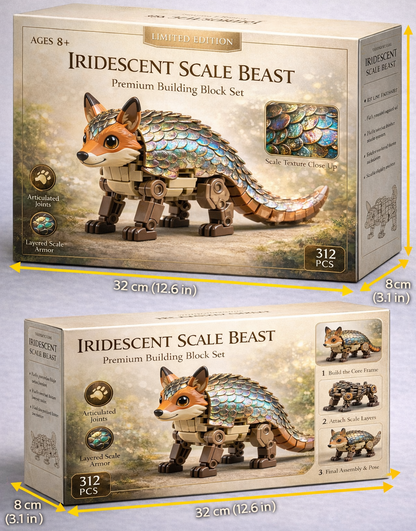IRIDESCENT SCALE BEAST — Premium Building Block Set (312 PCS)