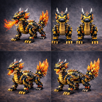 INFERNO FIRE BEAST — Premium Building Block Set (806 PCS)