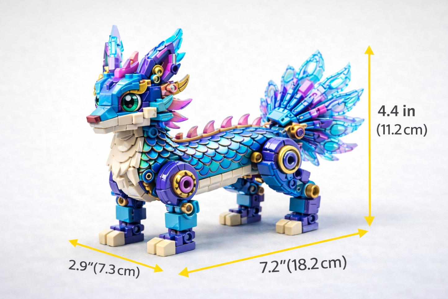 Aurora Prism Fox — Enchanted Building Block Set (Limited Edition, 742 PCS)