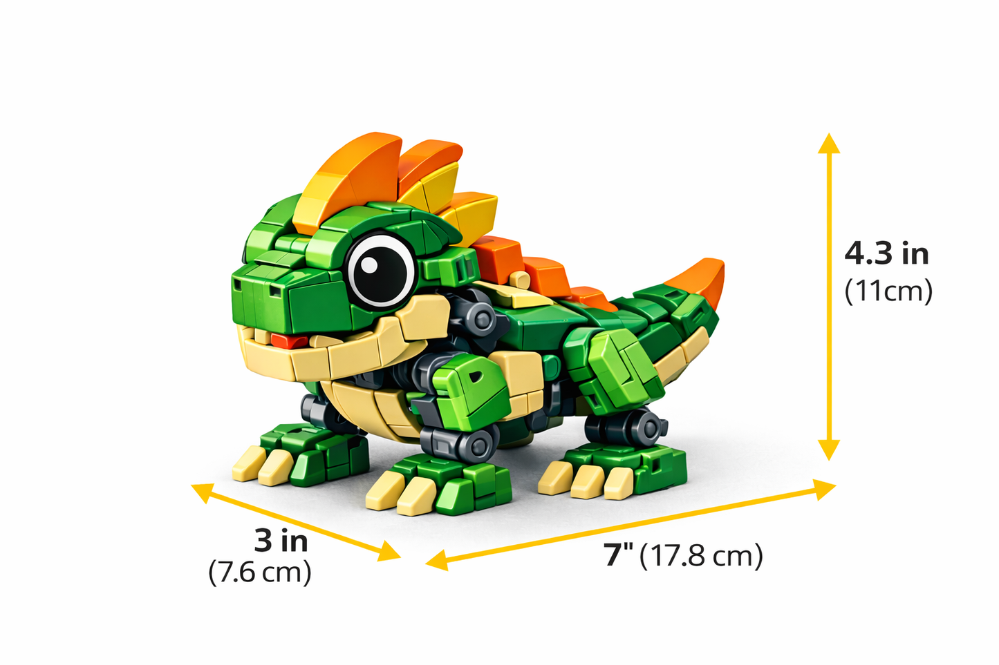 DINO Building Block Set — Cute Spiky Dino (540 PCS, Ages 6+)