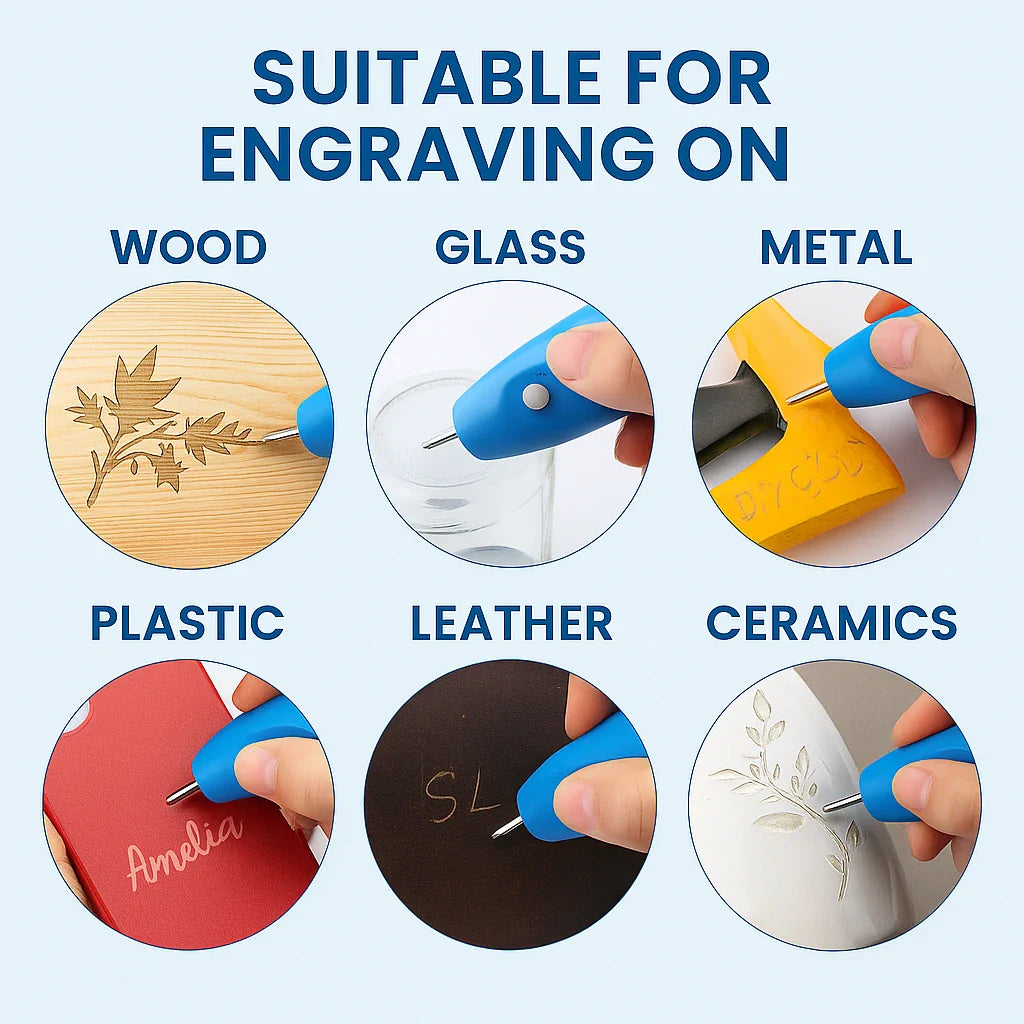 ✨ SVOZK® All-Surface Engraving Pen – Personalize Metal, Wood, Glass & More | FREE Extra Tip
