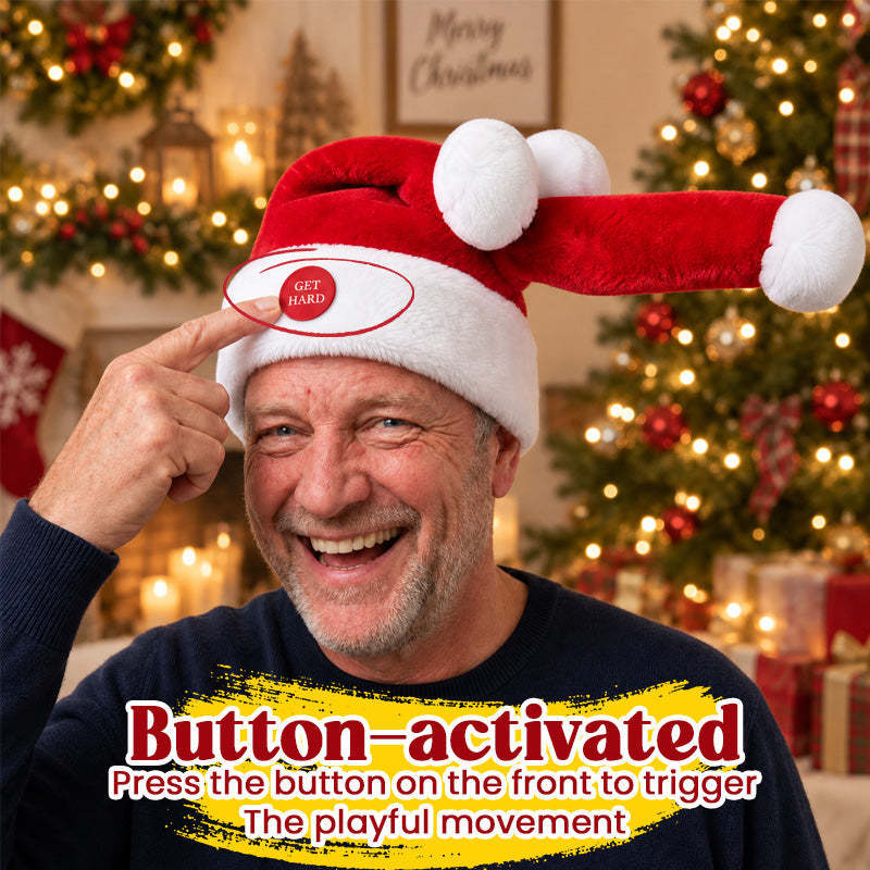 💥 Last Day 50% OFF | Baicloud® Singing & Dancing Santa Hat 🎅 – Music, Motion & Christmas Party Fun