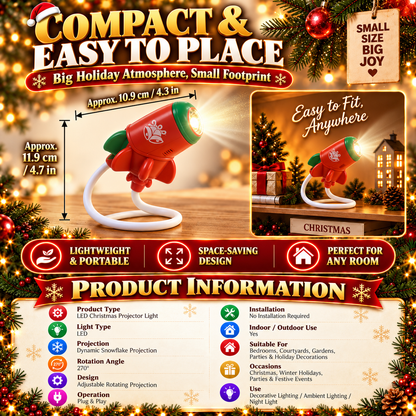 🎅 Toaimer® Christmas Projection Light — USB-Powered Christmas Magic for Every Room & Ceiling 🎄