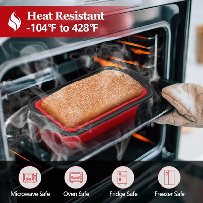 BakePro 12-Inch Reinforced Silicone Loaf Pan