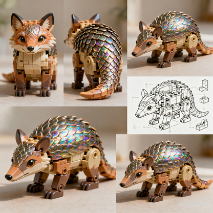 IRIDESCENT SCALE BEAST — Premium Building Block Set (312 PCS)