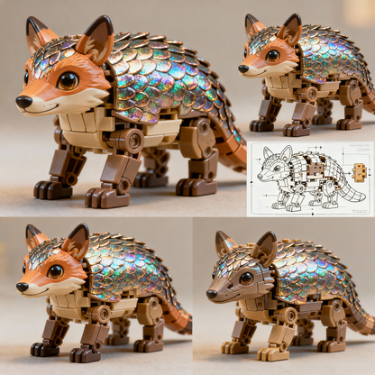 IRIDESCENT SCALE BEAST — Premium Building Block Set (312 PCS)