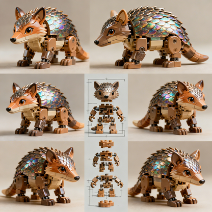 IRIDESCENT SCALE BEAST — Premium Building Block Set (312 PCS)