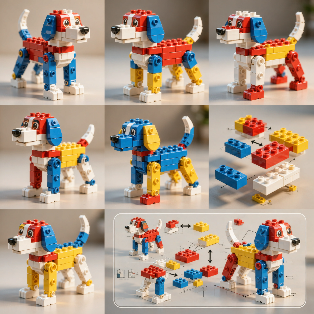 Buildable Puppy — Building Blocks Toy Set (130 PCS)