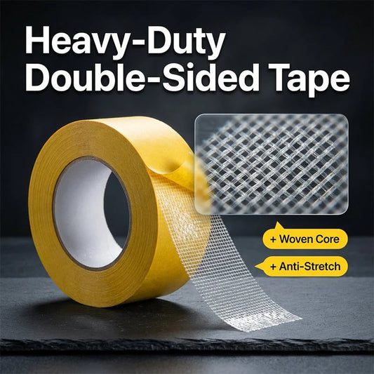 🧷 SVOZK® High-Tack Double-Sided Fabric Mesh Tape – Heavy-Duty & Residue-Free