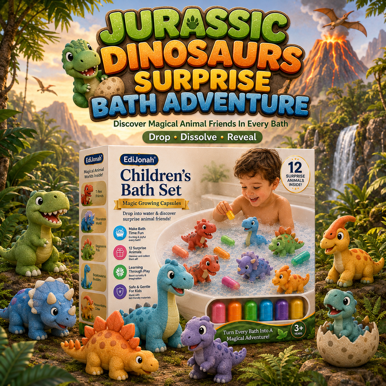 Jurassic Dinosaurs (including 12 capsules)