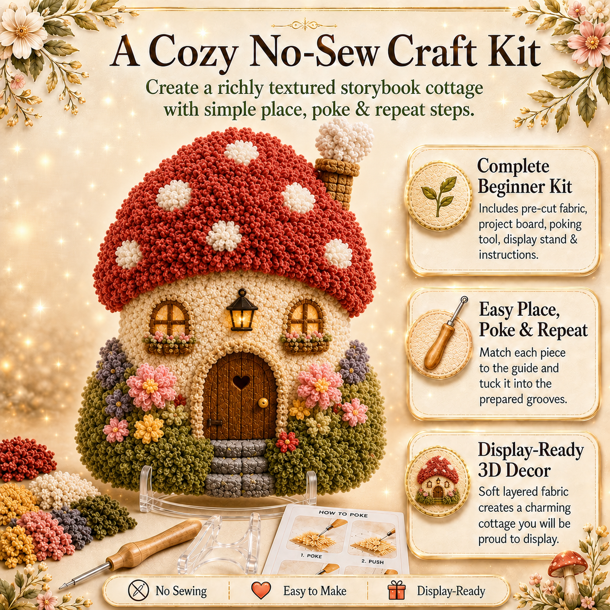 Toaimer® 3D Story Cottage Craft Kit