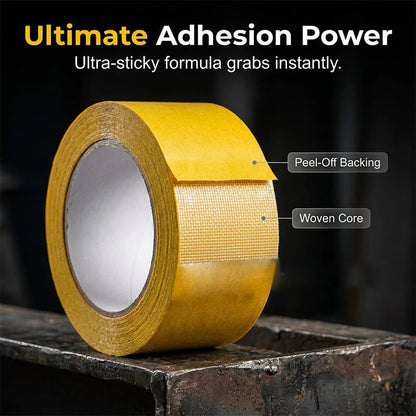 🧷 SVOZK® High-Tack Double-Sided Fabric Mesh Tape – Heavy-Duty & Residue-Free