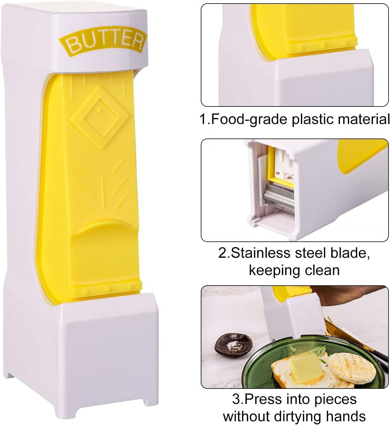 🧈 Transform Your Buttering Game ✨ Stick Butter Cutter - For Perfect, Mess-Free Slices Every Time!