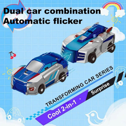 2-in-1 Dino Transforming Car Toy – Automatic Car to Dinosaur Robot for Kids