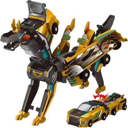 2-in-1 Dino Transforming Car Toy – Automatic Car to Dinosaur Robot for Kids