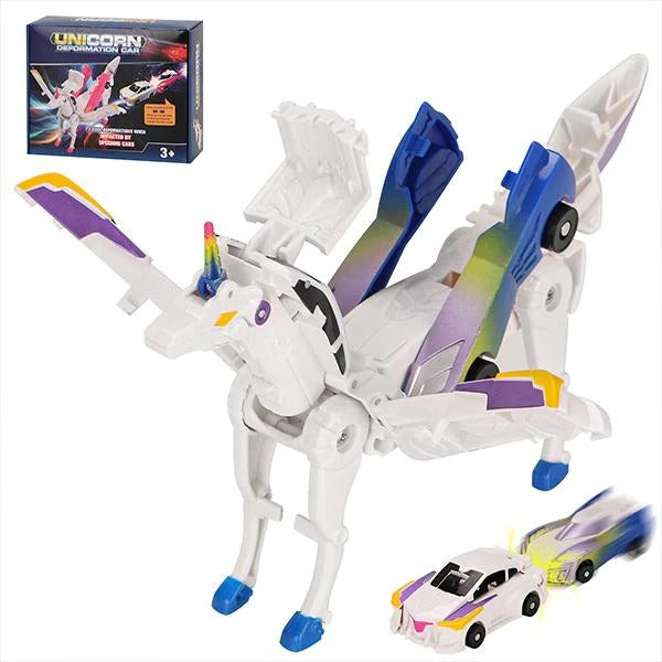 2-in-1 Dino Transforming Car Toy – Automatic Car to Dinosaur Robot for Kids