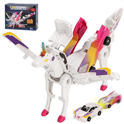2-in-1 Dino Transforming Car Toy – Automatic Car to Dinosaur Robot for Kids