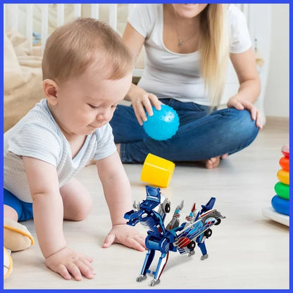 2-in-1 Dino Transforming Car Toy – Automatic Car to Dinosaur Robot for Kids