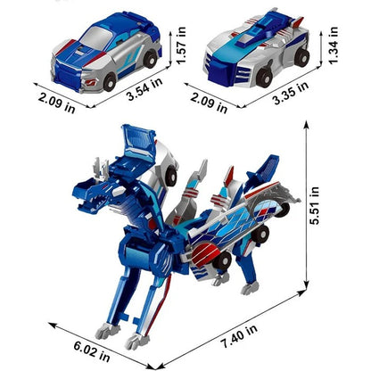 2-in-1 Dino Transforming Car Toy – Automatic Car to Dinosaur Robot for Kids