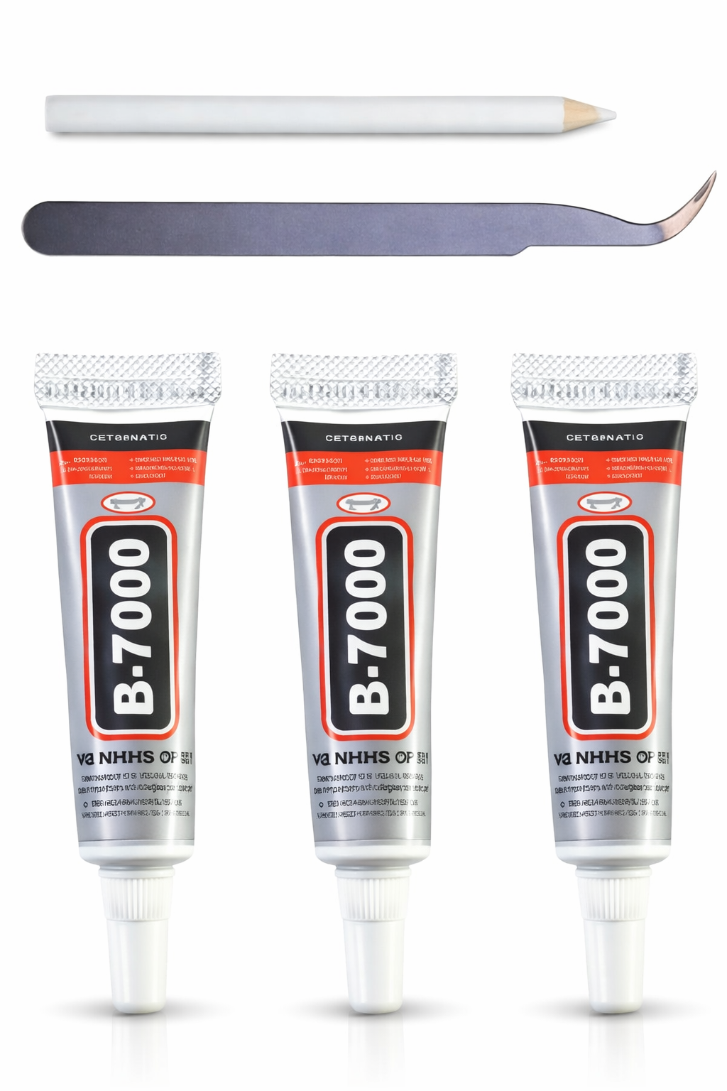 💎💎B7000 Clear Adhesive — Includes Precision Rhinestone Picker Pen and Tweezers — Ideal for Rhinestone Application and Crafting